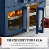 image:imageMartha Stewart French Door Air Fryer Toaster Oven Combo 34QT Countertop Convection 12in1 Bake Broil Roast Fits 12 PizzaDehydrate5 Accessories Air Fry Basket Stainless Steel Linen CreamIndigo Blue